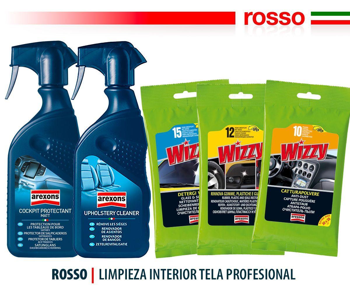 Kit Limpieza Interior Tela Profesional ROSSO-1