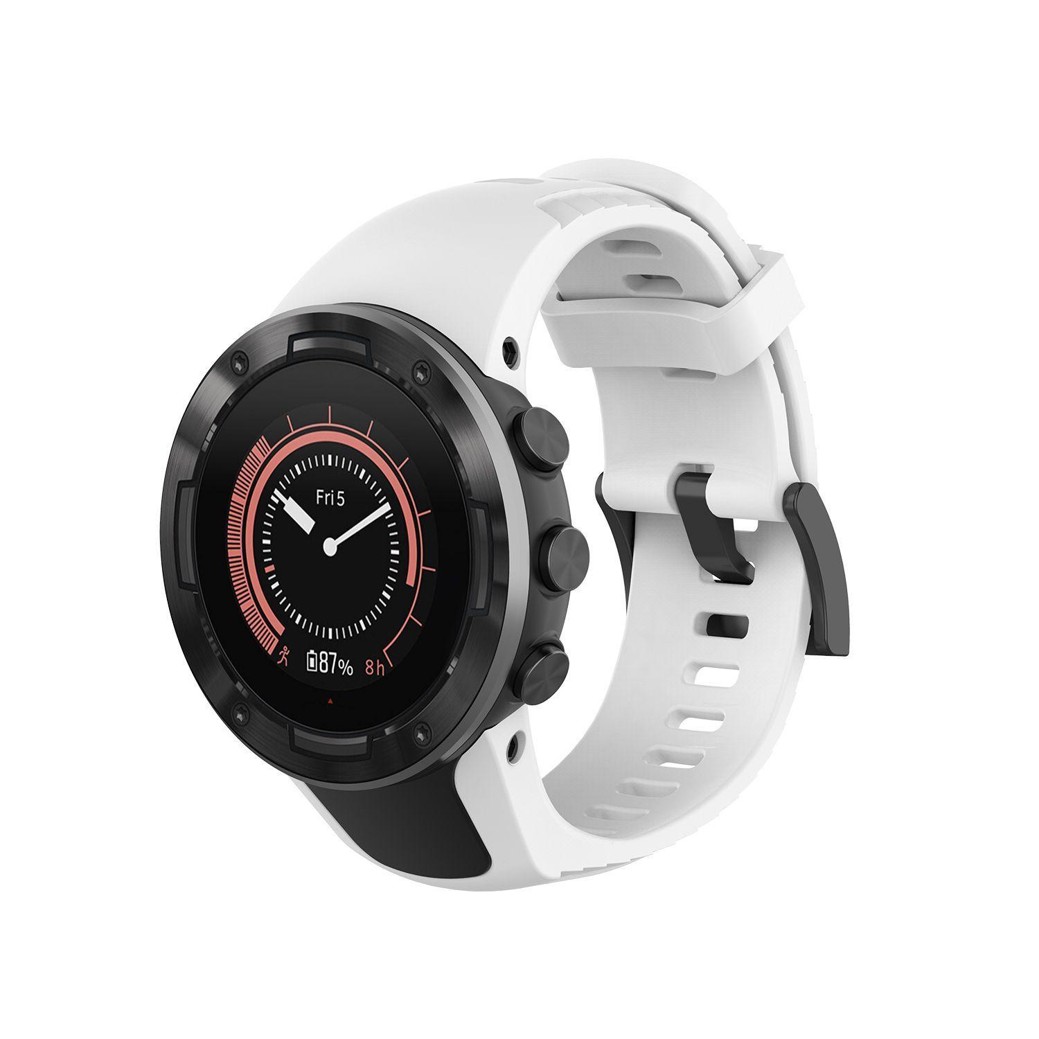 Correa Silicona Compatible Con Suunto 5 33mm Blanco-3