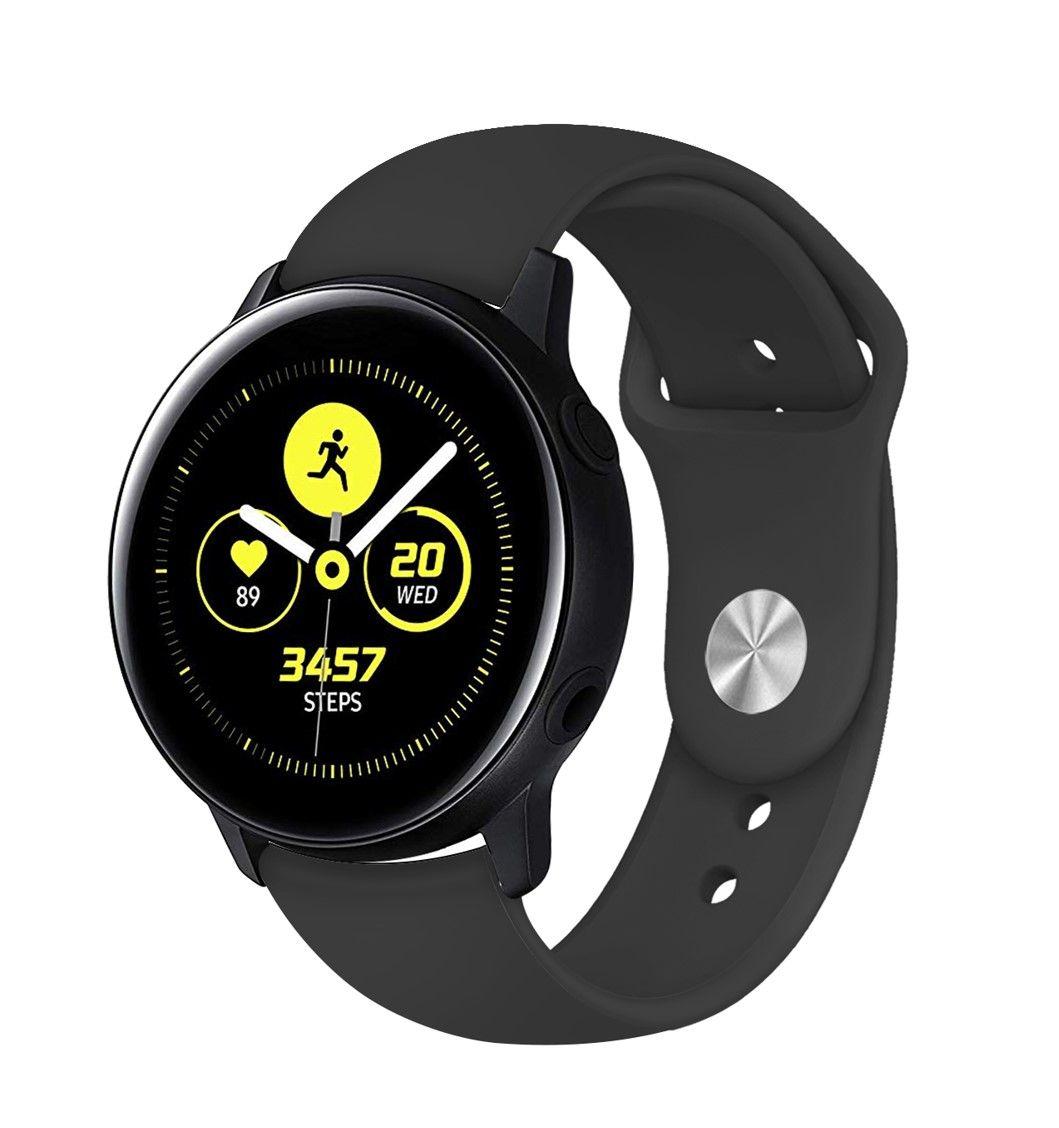 Correa Compatible Samsung Watch Active 1 & 2 Negro 20mm-0