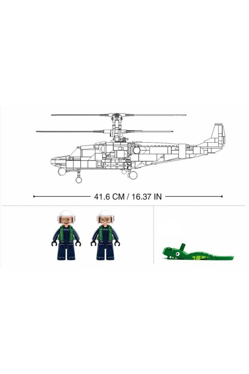 Helicóptero Militar, KA-52S, Escala 1/35, Armable, 913 Piezas-4