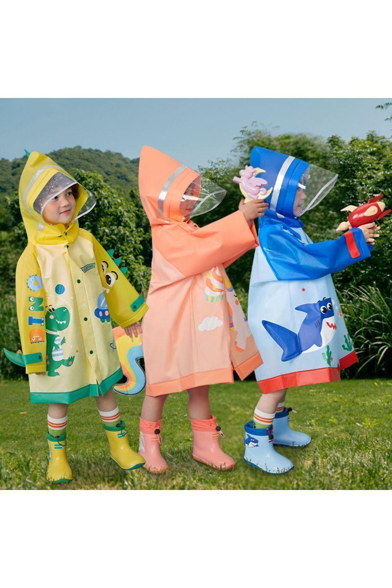 Capa Impermeable Tibur n Azul para ni os y ni as-3