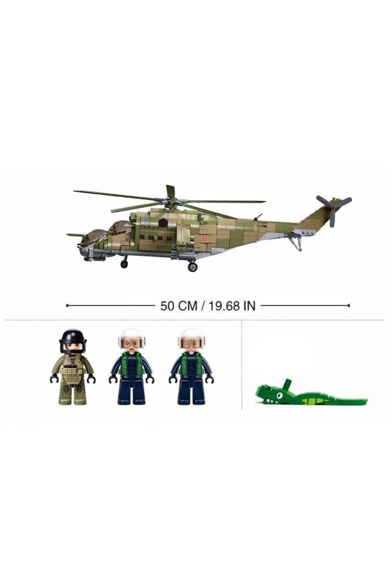Helicóptero Militar, MI-24S, Escala 1/35, Armable, 893 Piezas-4