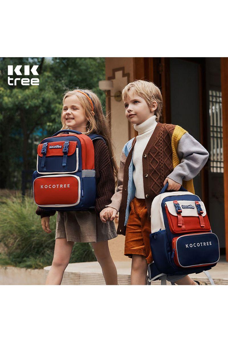 Mochila de niño, doble hebilla y colores combinados, ergonómica-4