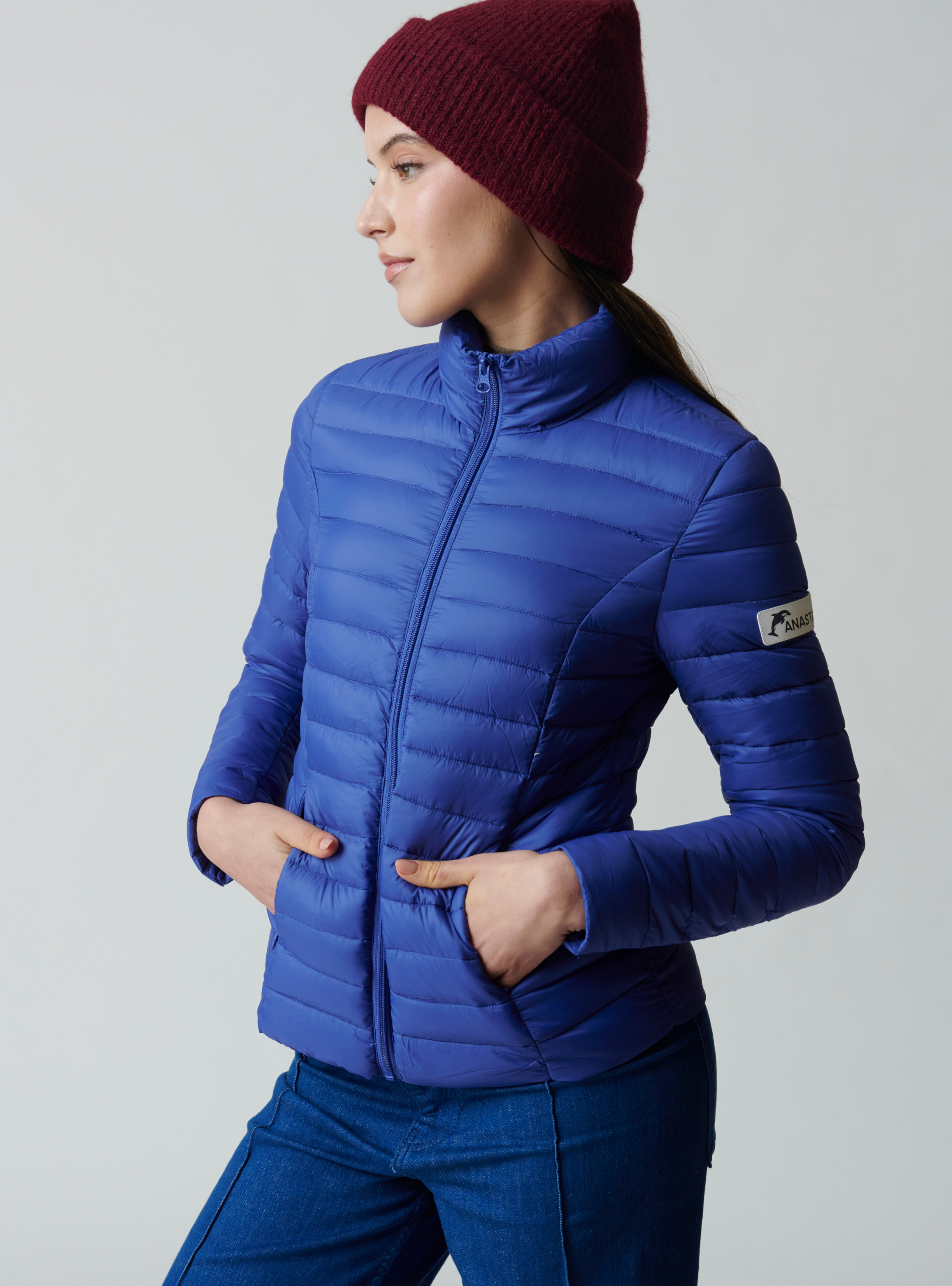 Parka de plumas color Azul-0