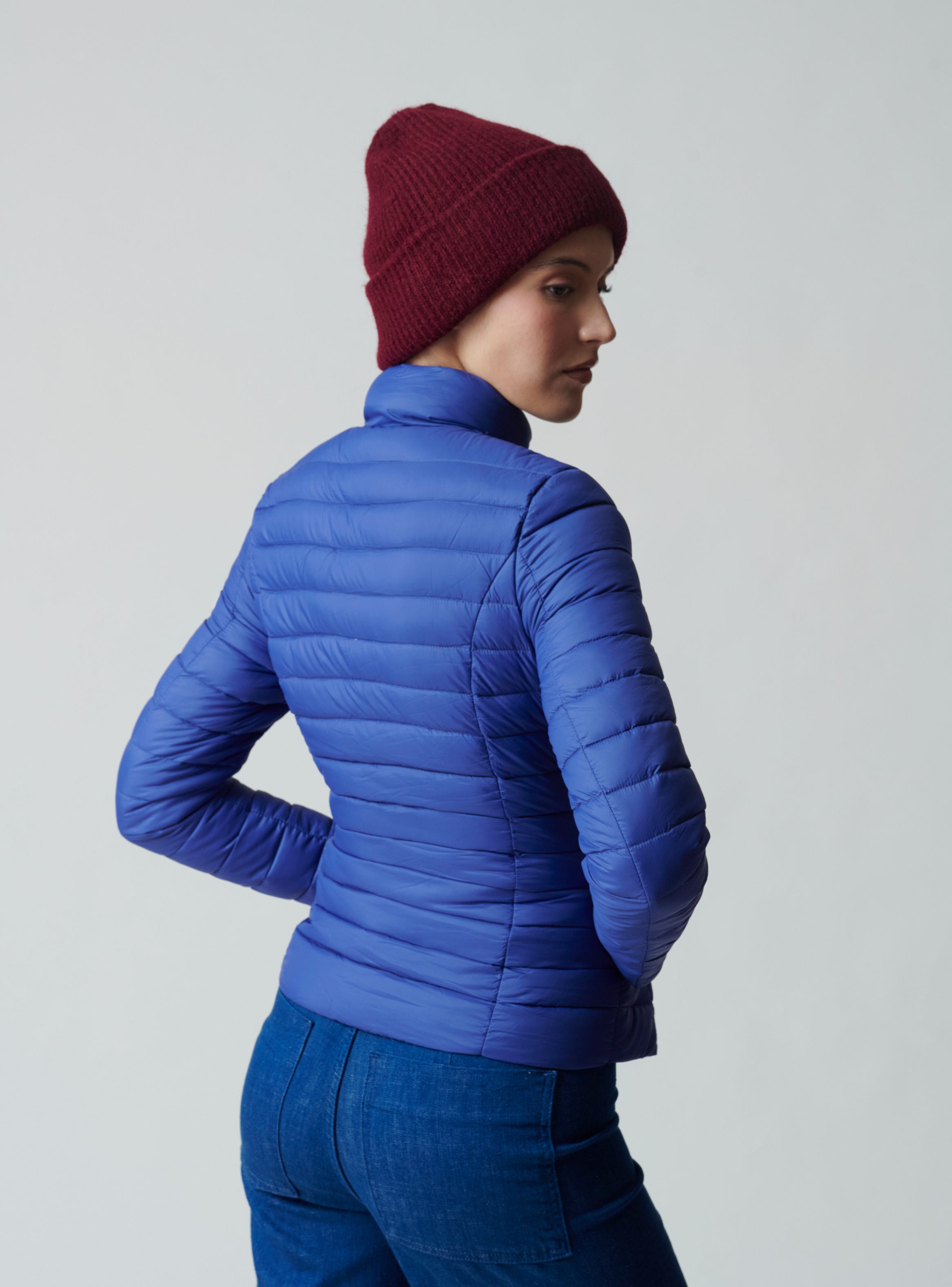 Parka de plumas color Azul-1