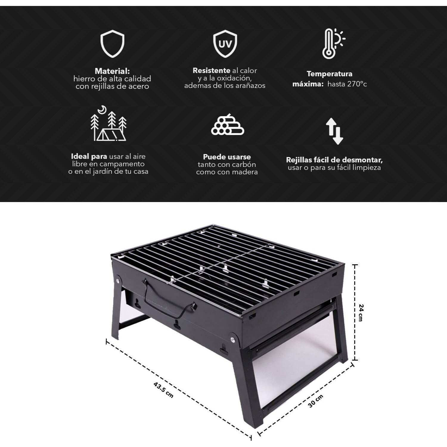 Parrilla Asador De Carbón Plegable Mini Portátil-1