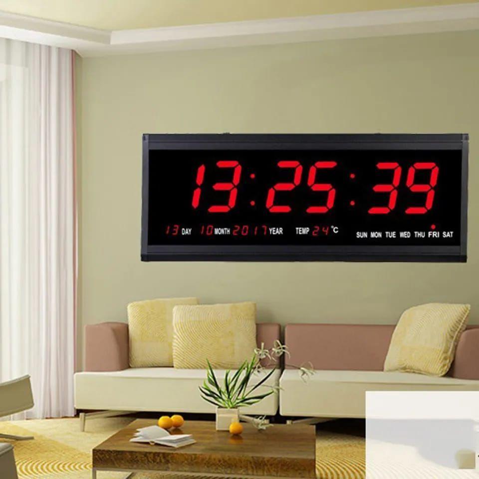 Reloj Digital de Pared con Calendario e Indicador de Temperatura-2