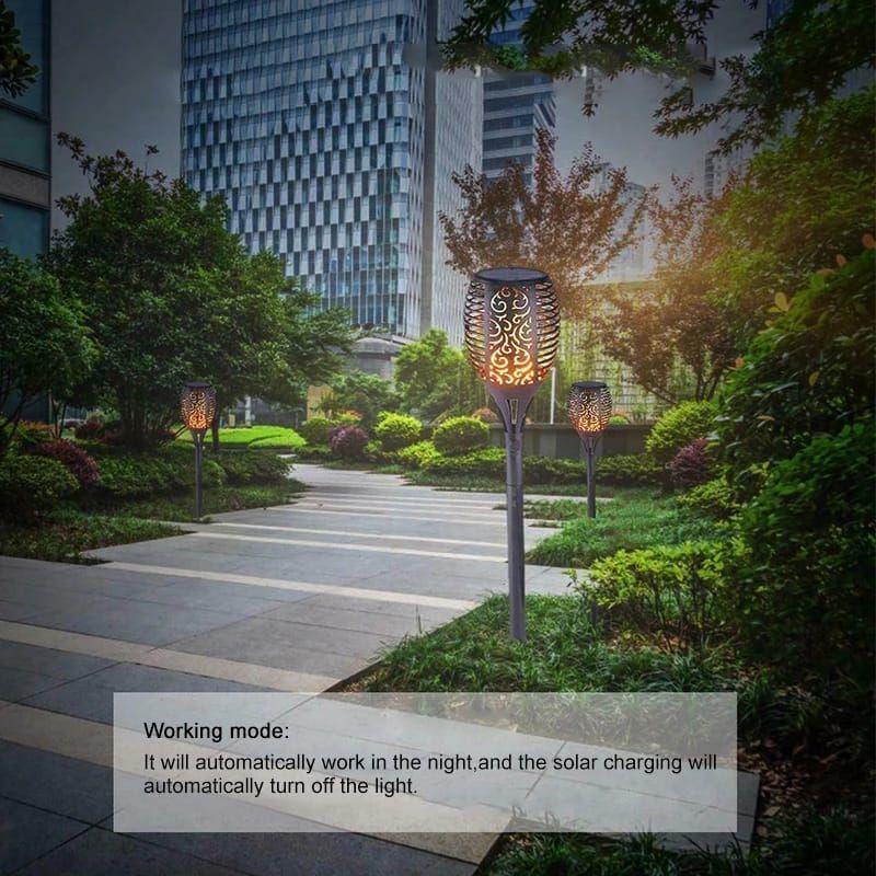 Estaca Solar de Jardín Diseño Antorcha-3