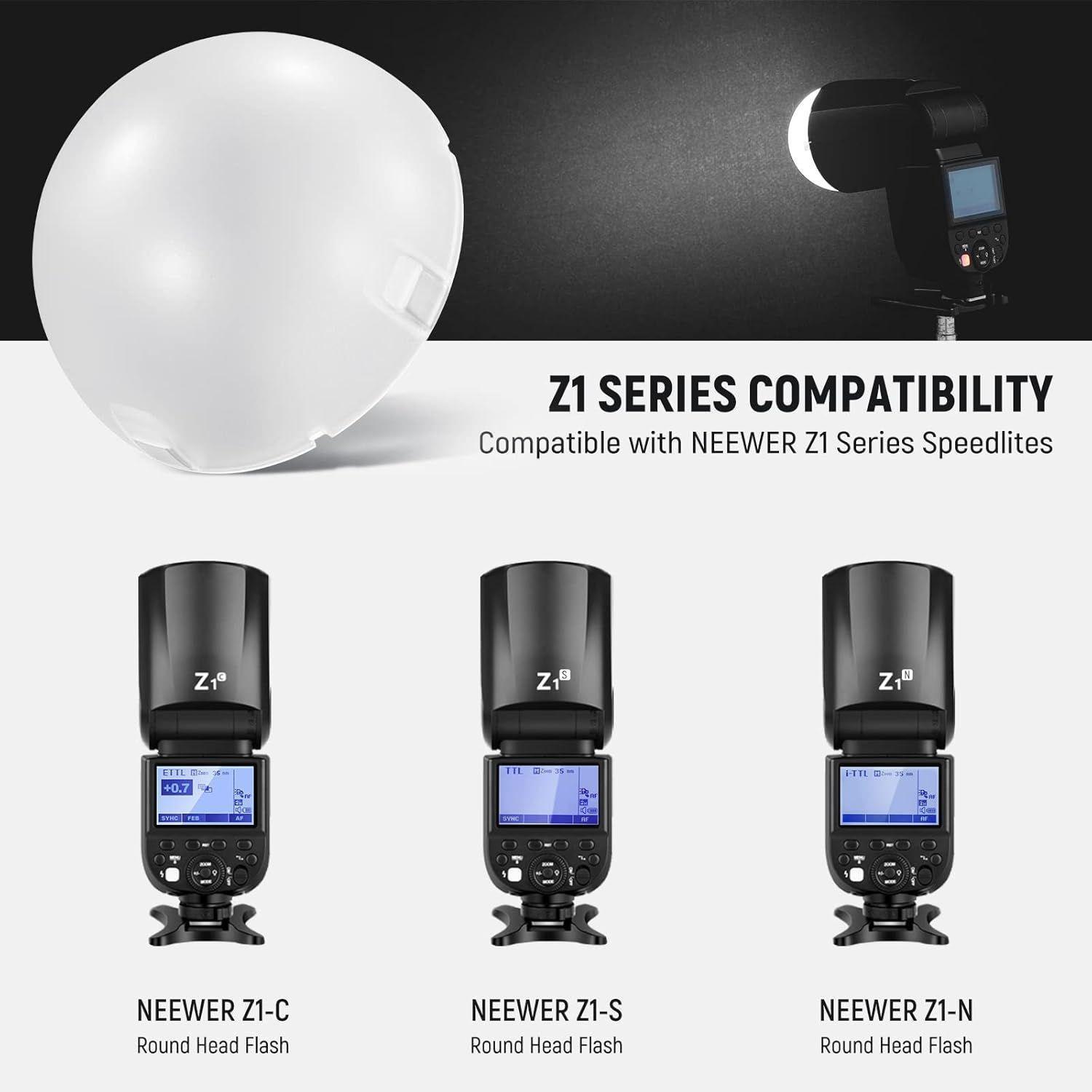 Difusor Magnético Neewer M12 para Flash Speedlite-3