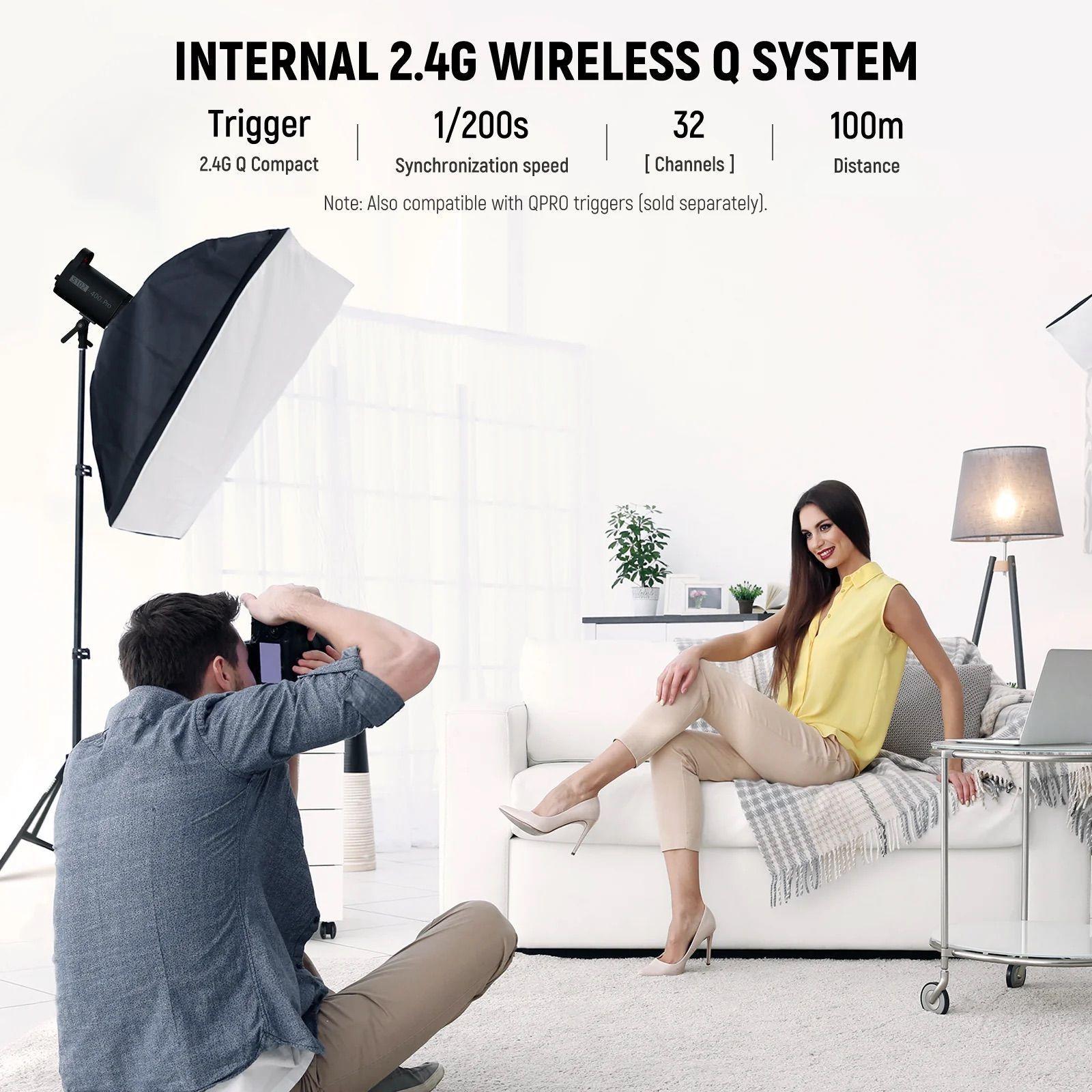 Kit de flash monolight de estudio Neewer S102-400W-4