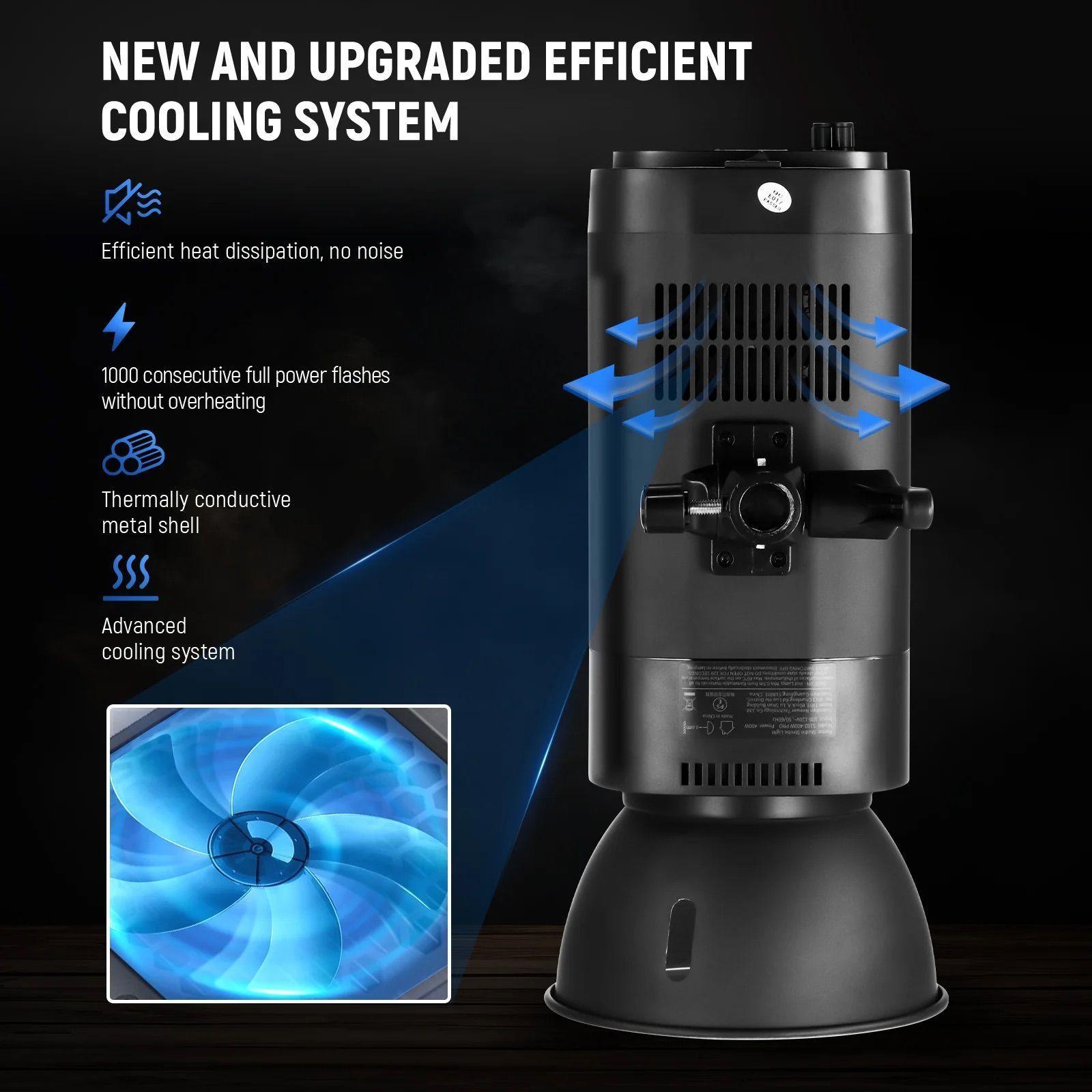 Kit de flash monolight de estudio Neewer S102-400W-5