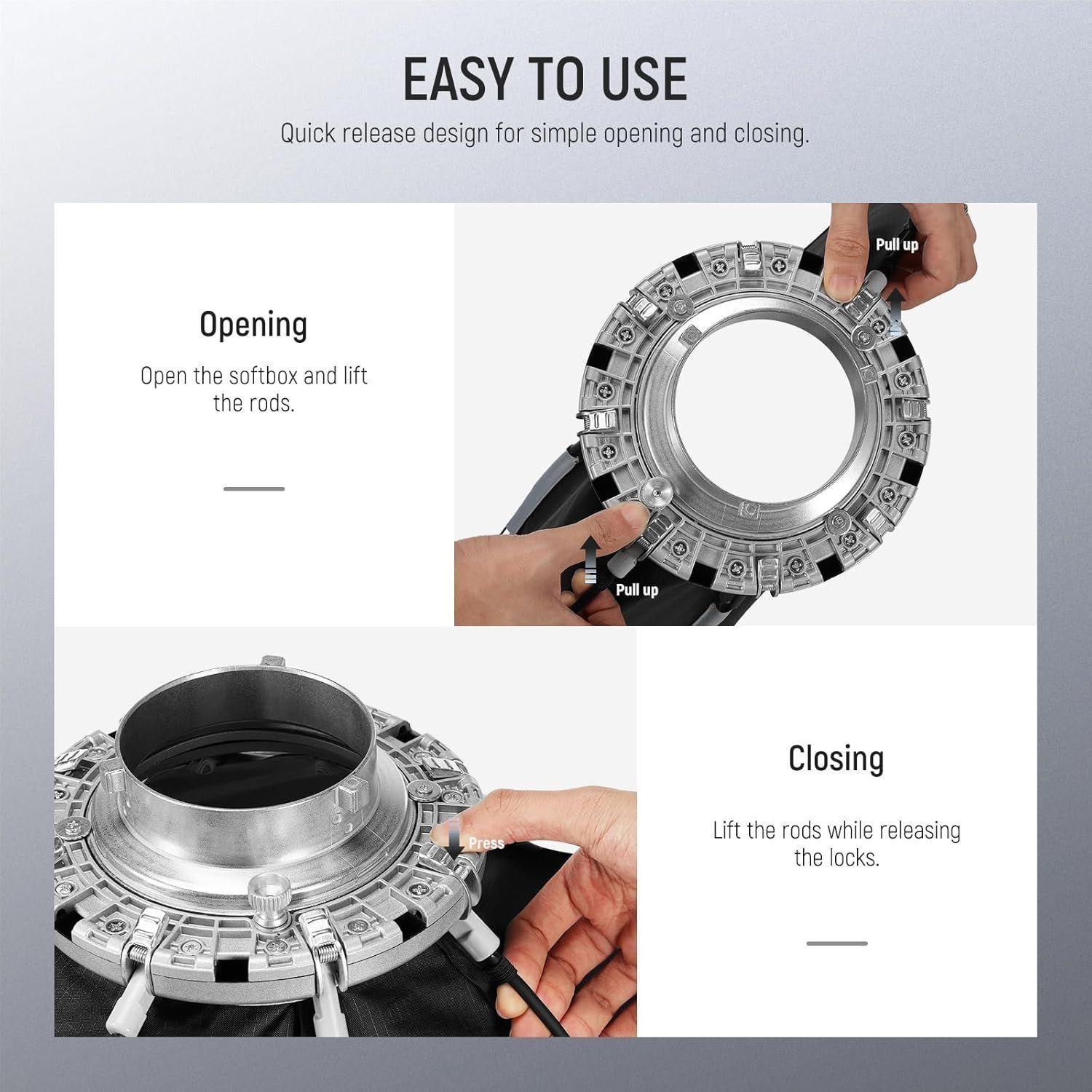 Softbox Neewer Octagonal de 45 cm con Montura Bowens-2