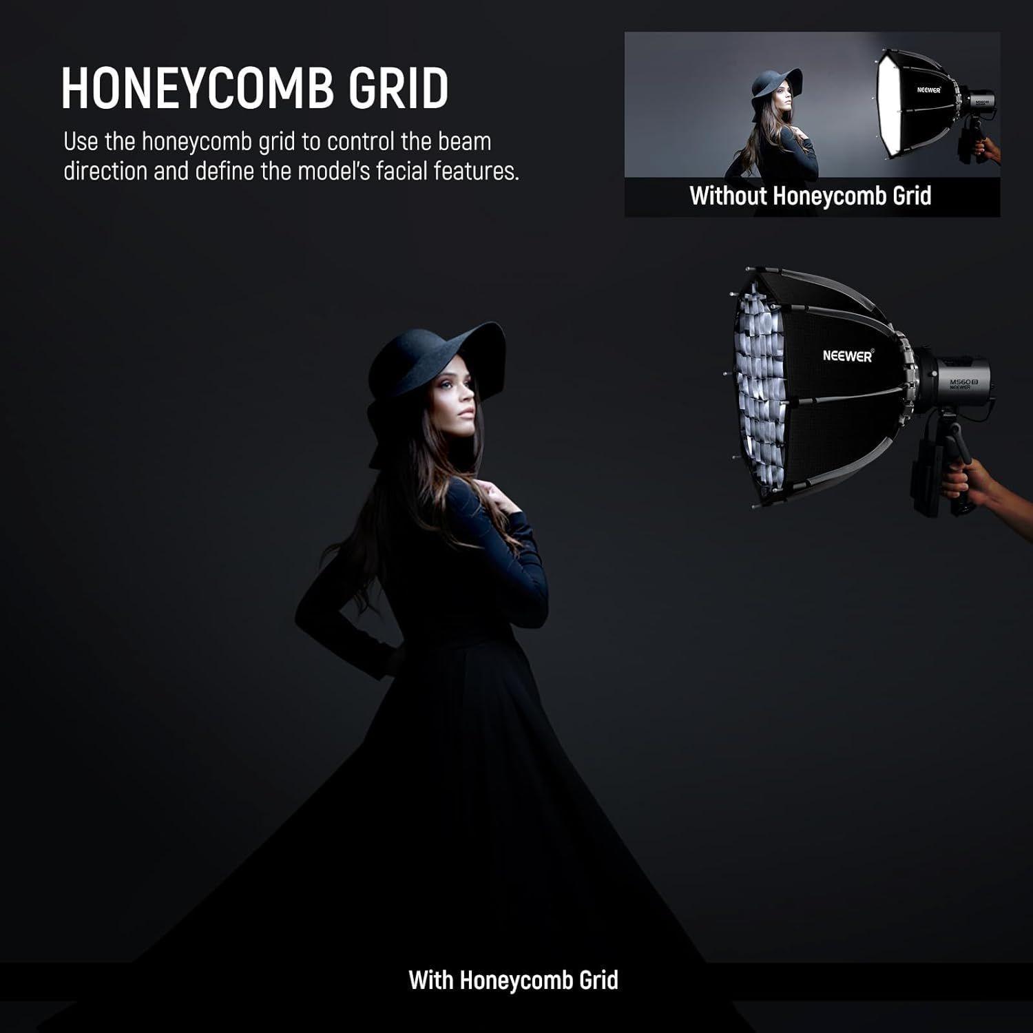 Softbox Neewer Octagonal de 45 cm con Montura Bowens-6