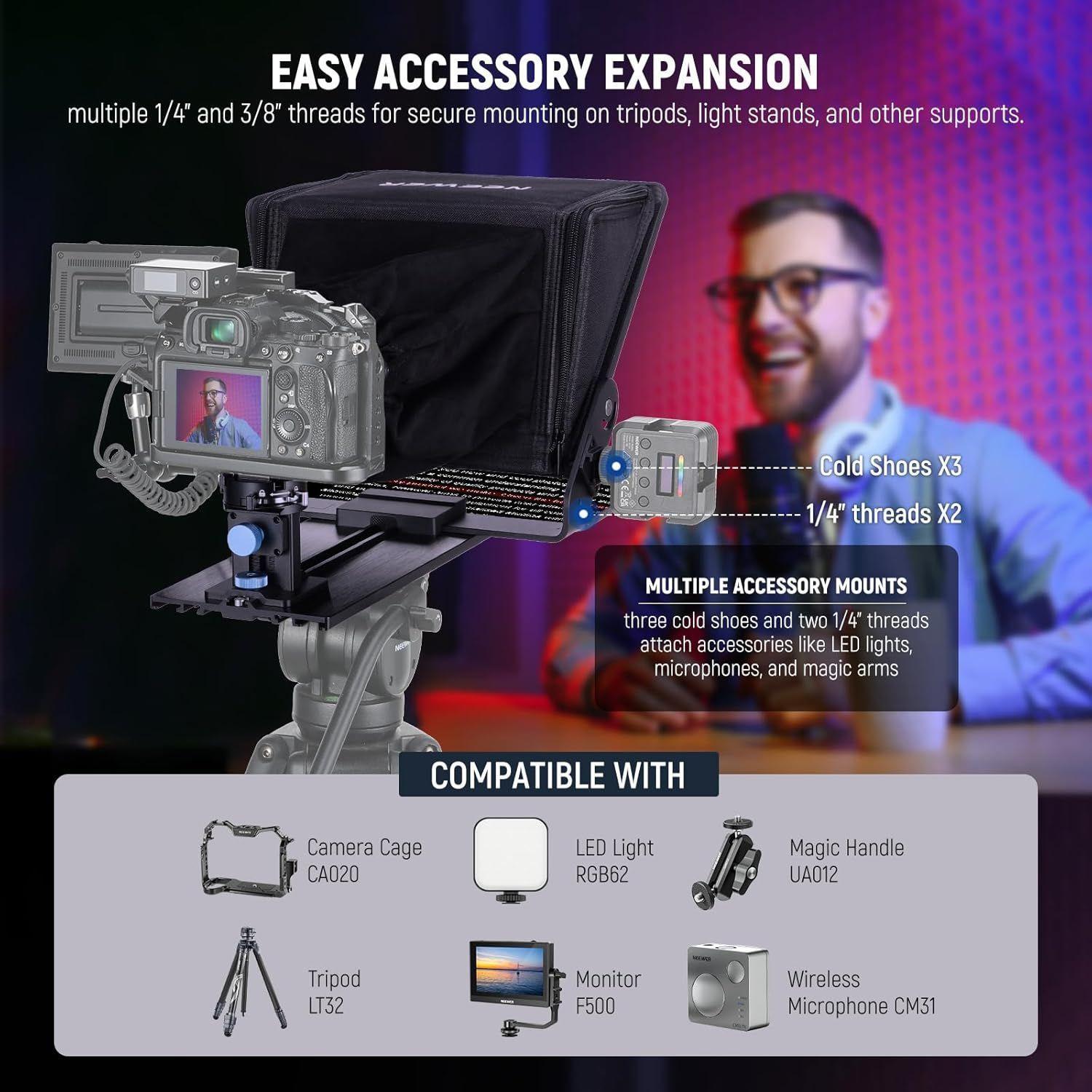 Teleprompter Neewer X12 II para Cámara y Tableta-1