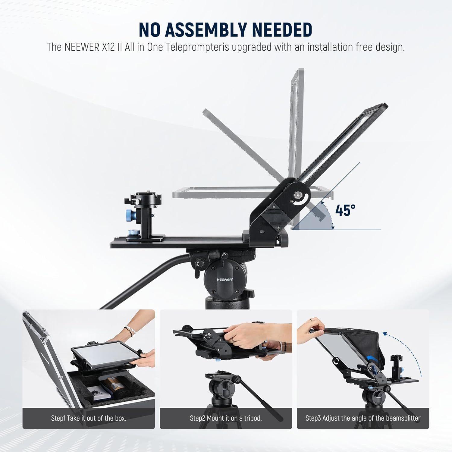 Teleprompter Neewer X12 II para Cámara y Tableta-6