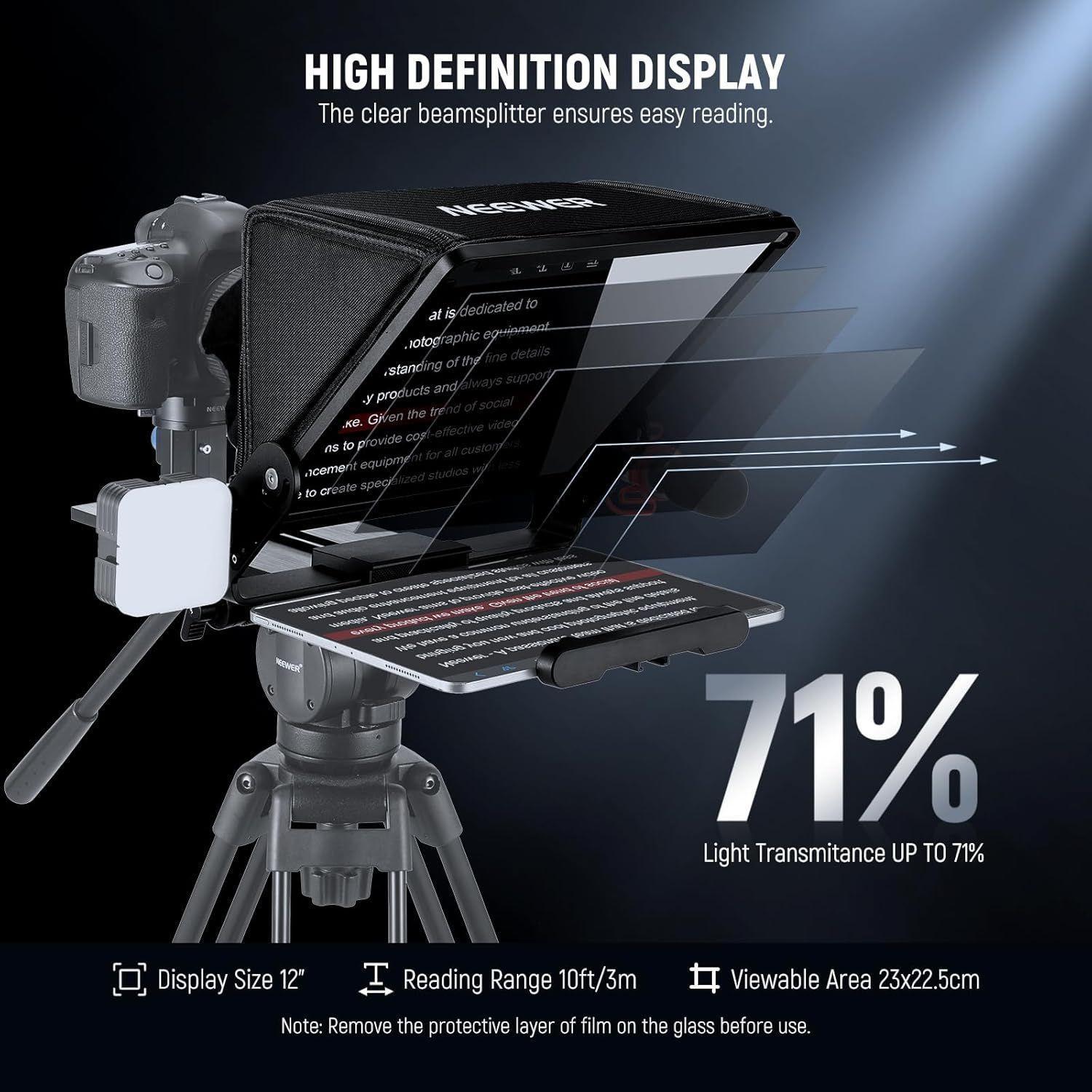Teleprompter Neewer X12 II para Cámara y Tableta-8