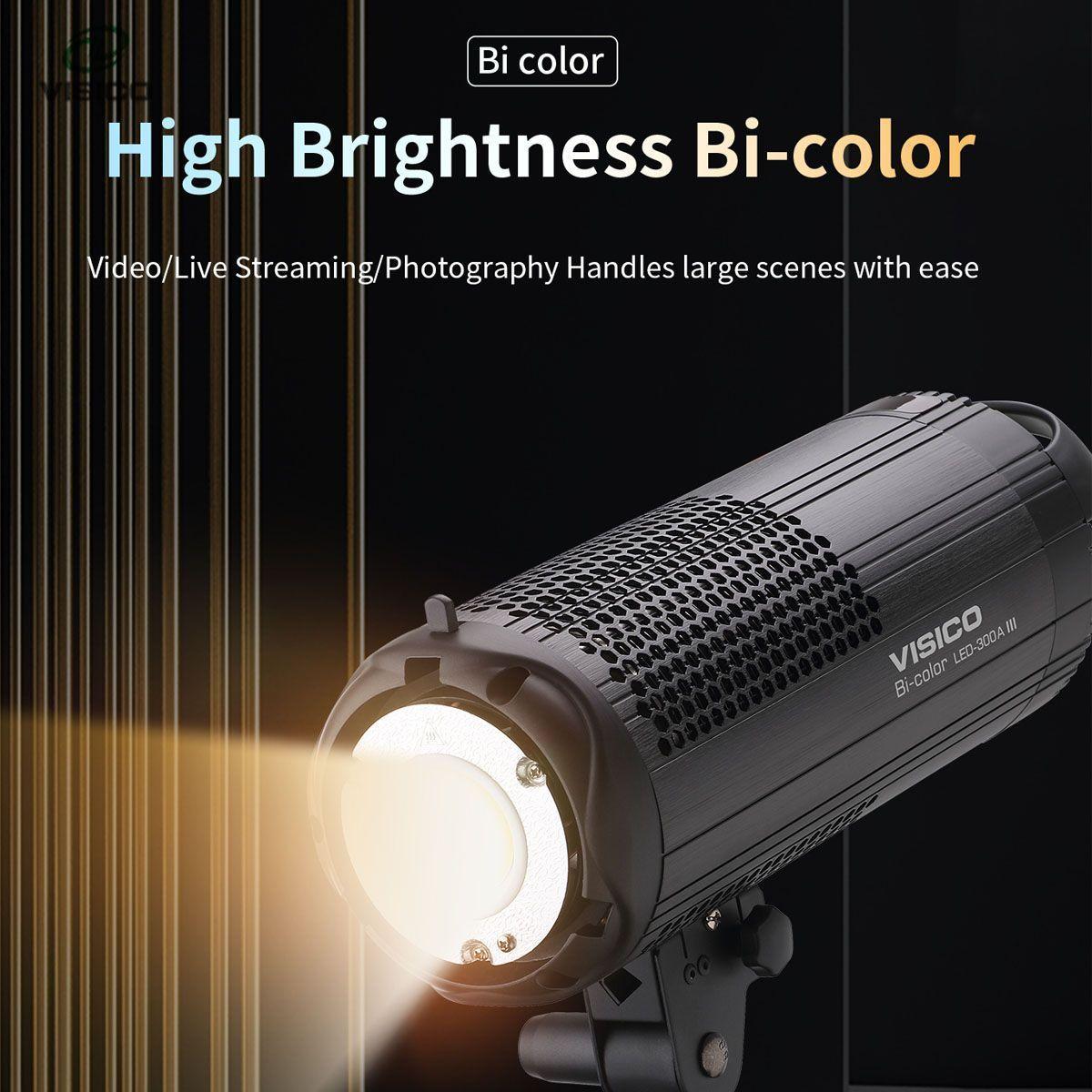 Cañón Led Bicolor Visico LED-330 AIII Montura Bowens-9