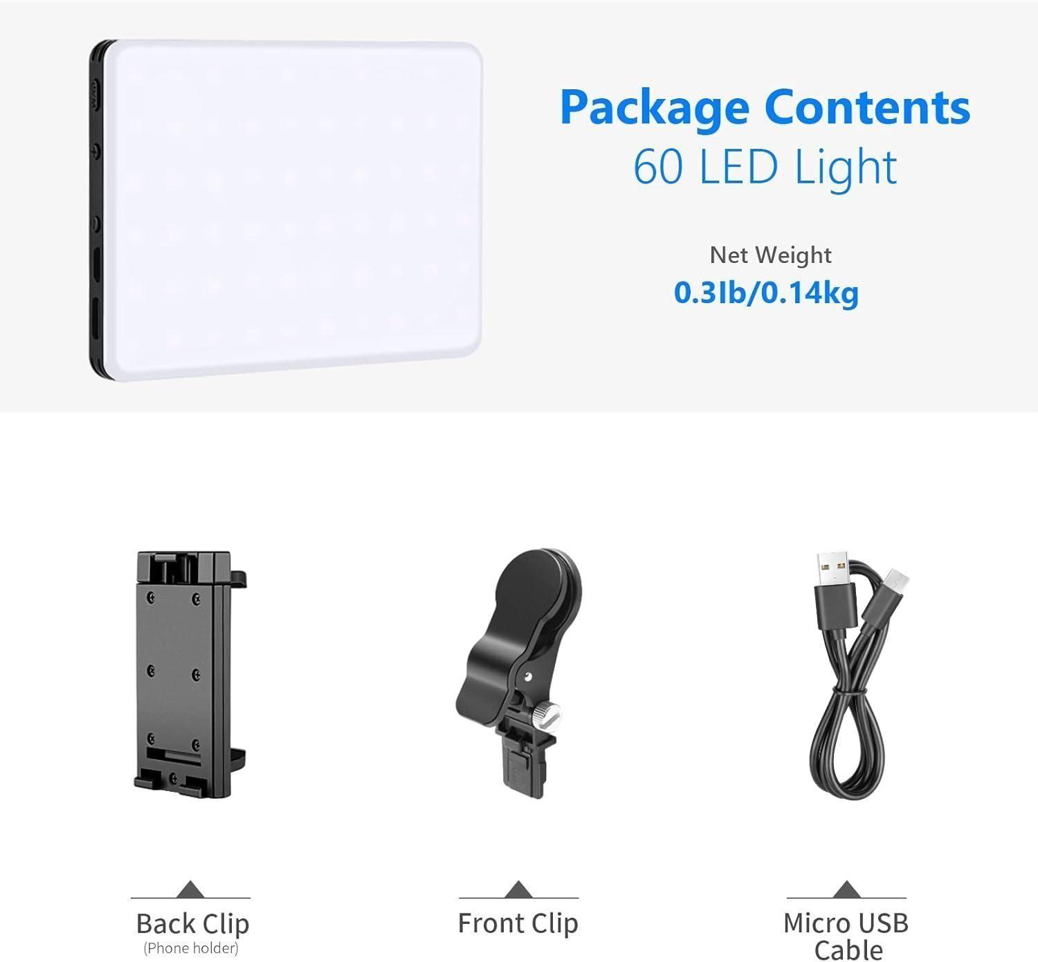 Luz LED Neewer NL 60AI con Clip para Videollamadas-3