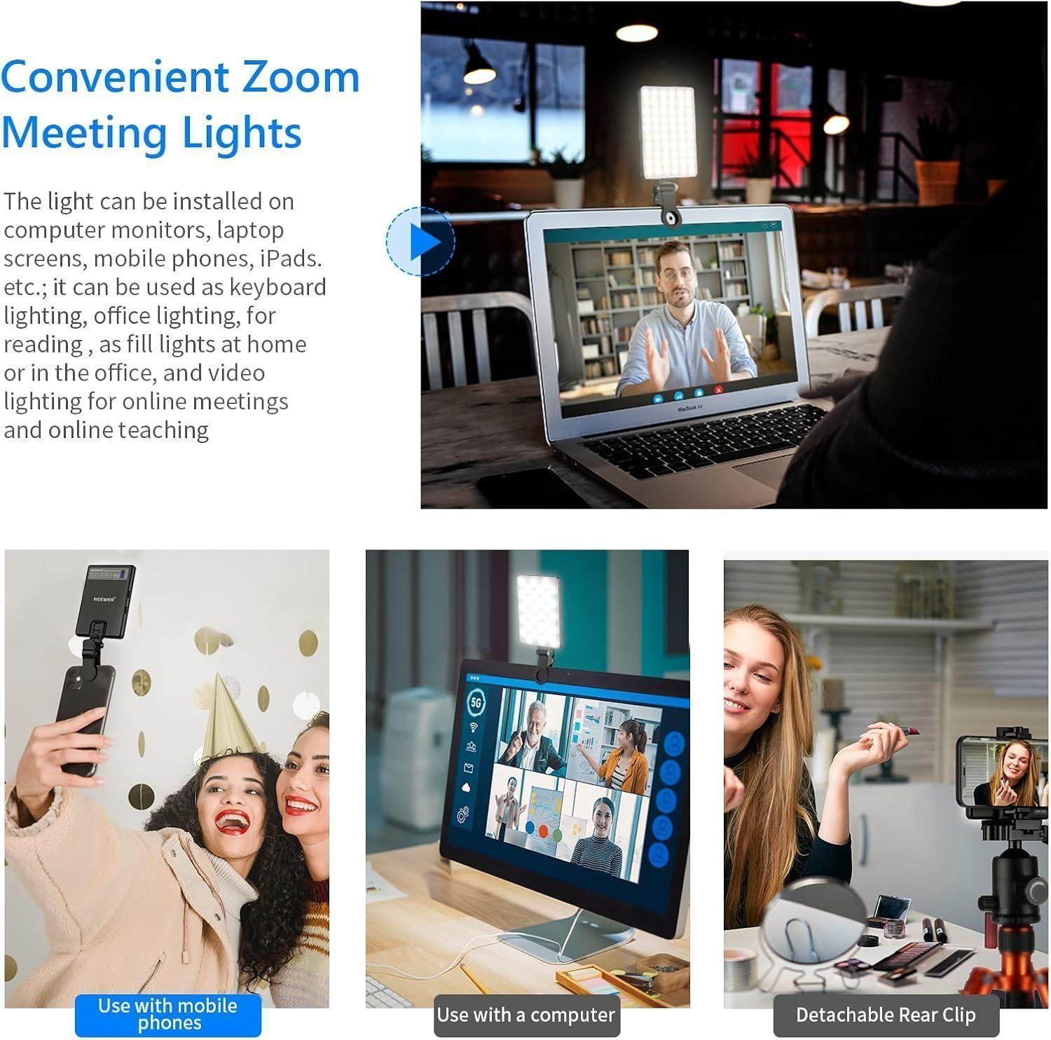 Luz LED Neewer NL 60AI con Clip para Videollamadas-8