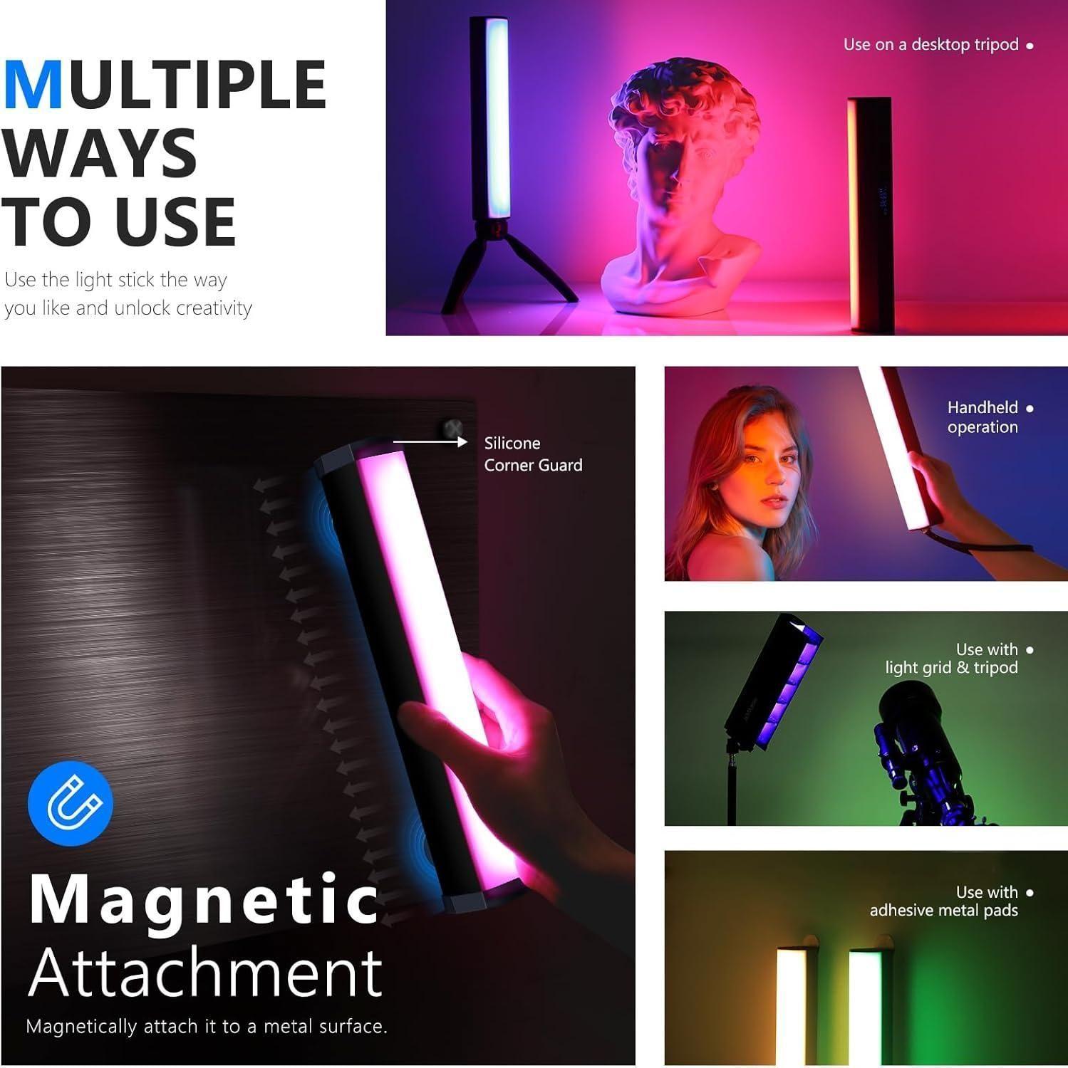 Barra LED RGB Neewer RGB1 Magnética y Portátil-6