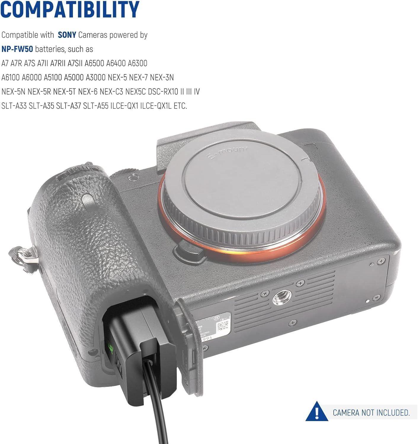 Adaptador Neewer AC-PW20 con Acoplador CC para Sony-2