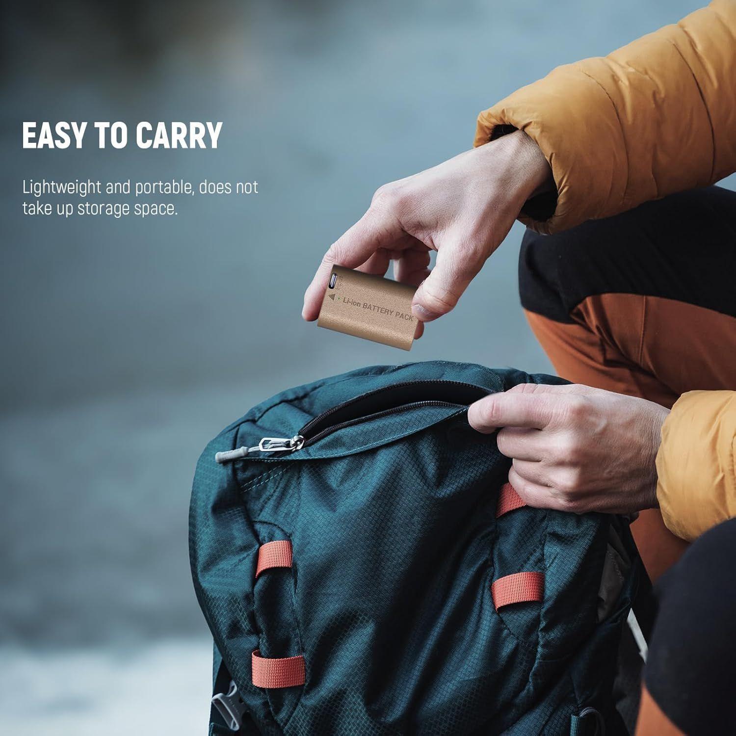 Batería Neewer LP-E6P 2400mAh con Puerto Tipo C-8