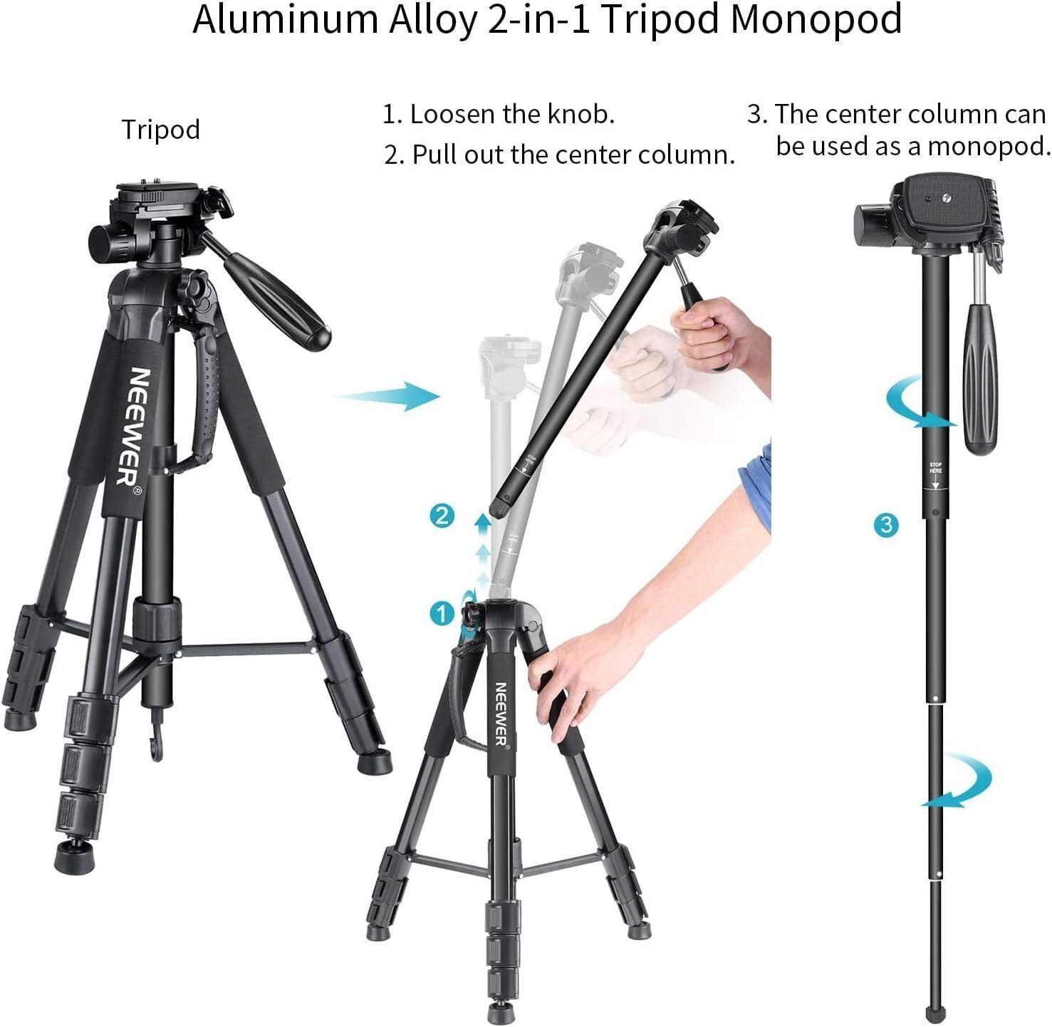Tripode Monopod Neewer 177cm Aleacion Aluminio para Camaras-2