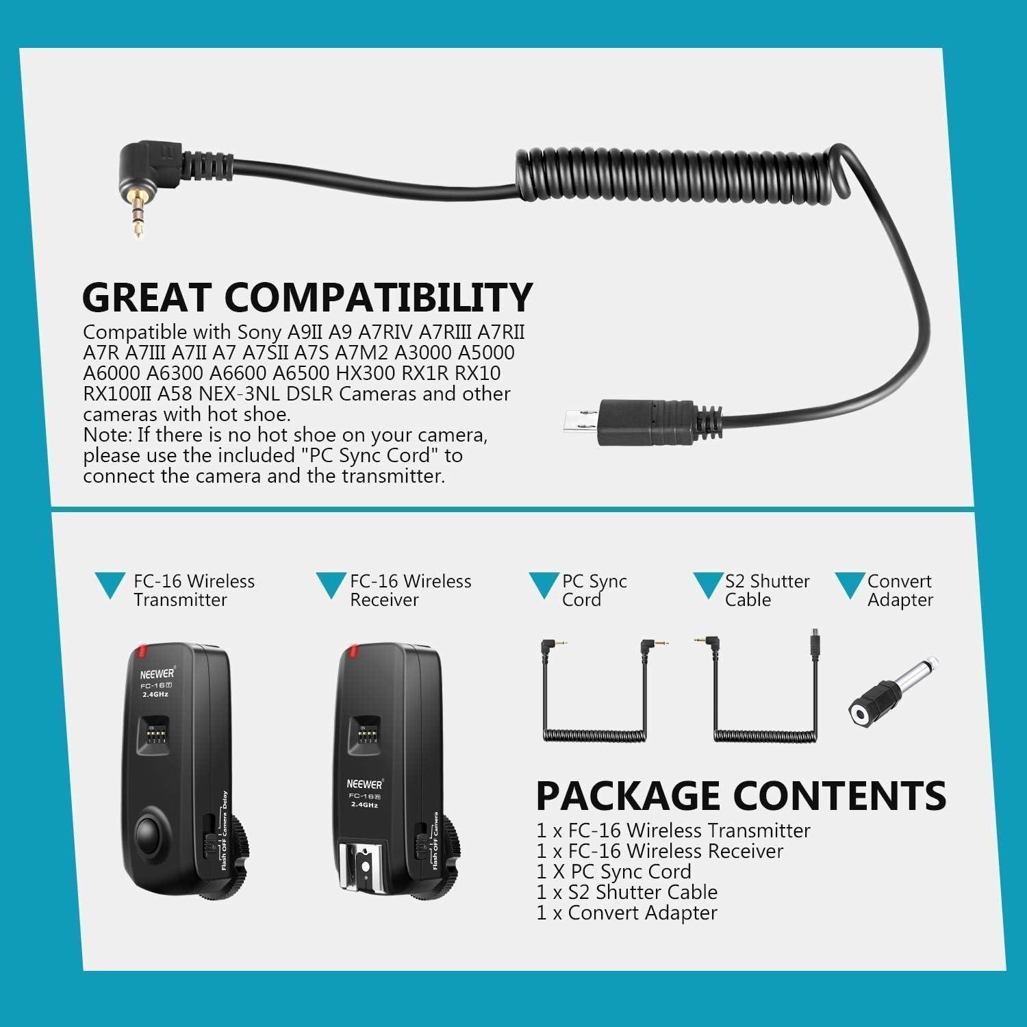 Trigger Neewer FC-16 2,4G para Flash y Cámara Sony-3