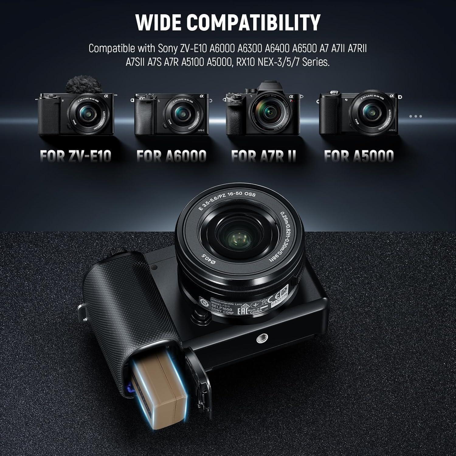 Bateria Neewer TNP FW50 1030mAh con Puerto USB C-6