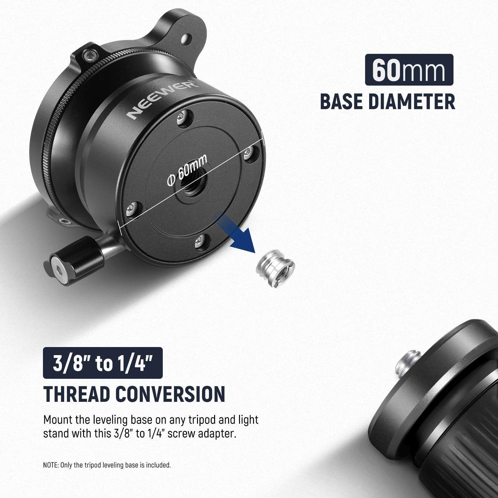 Base niveladora de trípode Neewer GM15 Nivelador de cámara-3