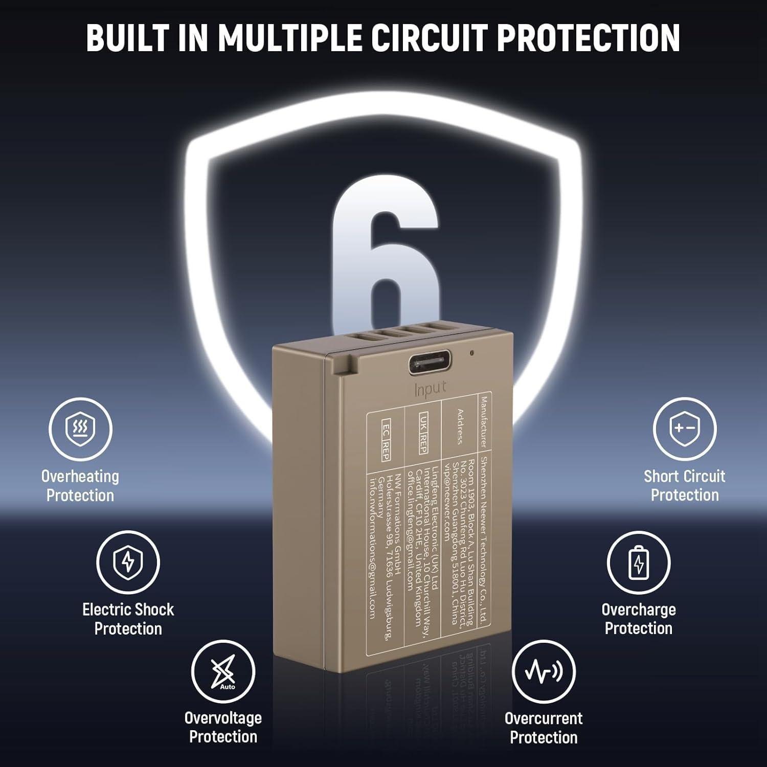 Batería Neewer TNP-W126 de 1050mAh para Fujifilm-5