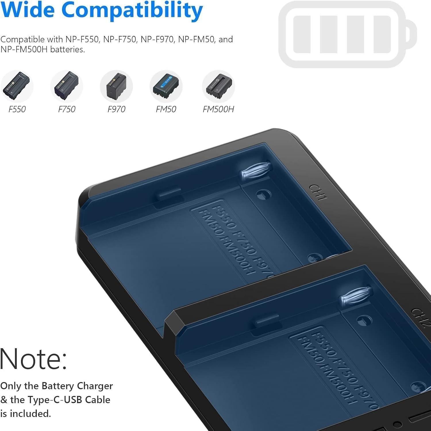 Cargador Dual USB Neewer para Baterías Sony NP-F-4