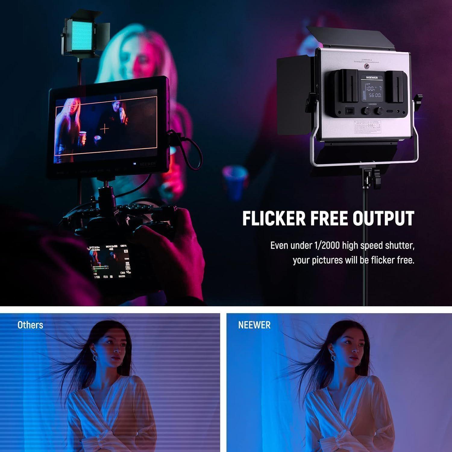 Kit LED Neewer 660 PRO II RGB con App y Soportes-5