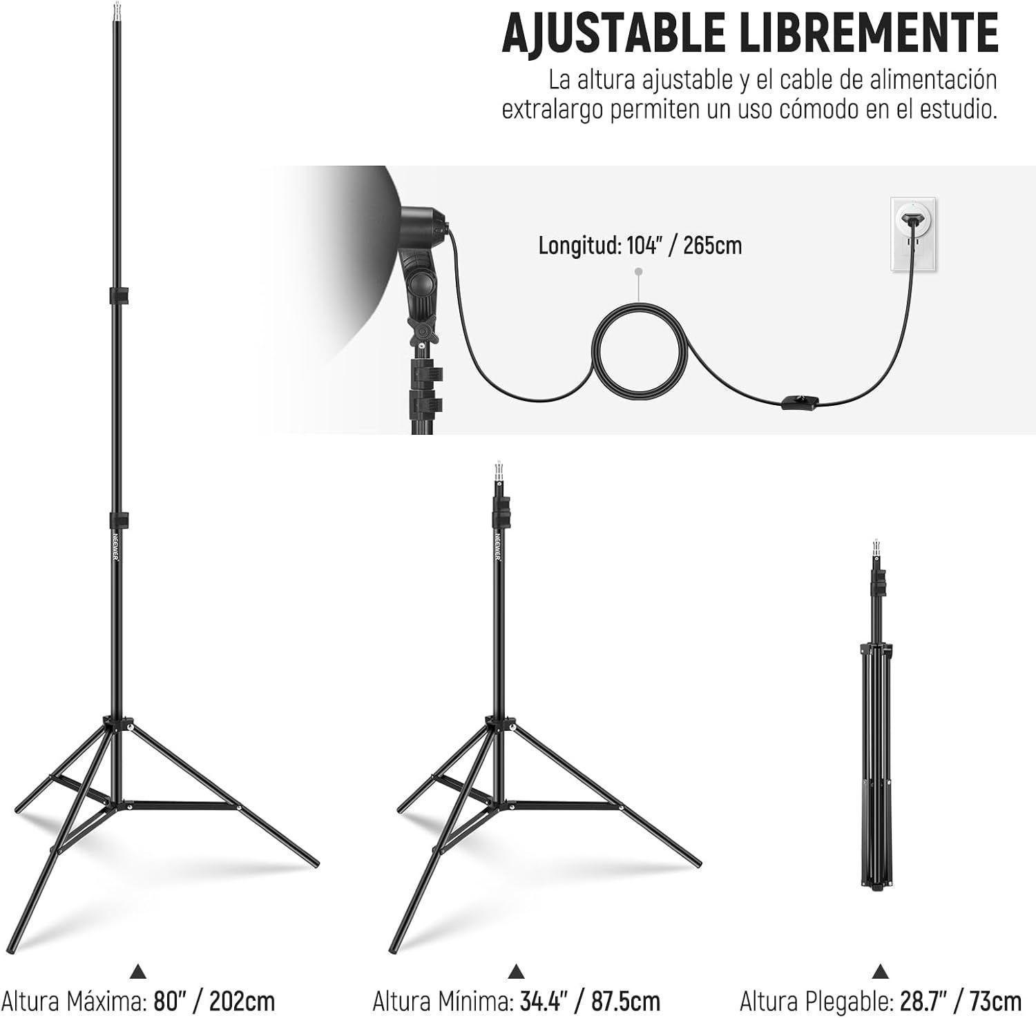 Kit Softbox LED Neewer NK300 5700K-4