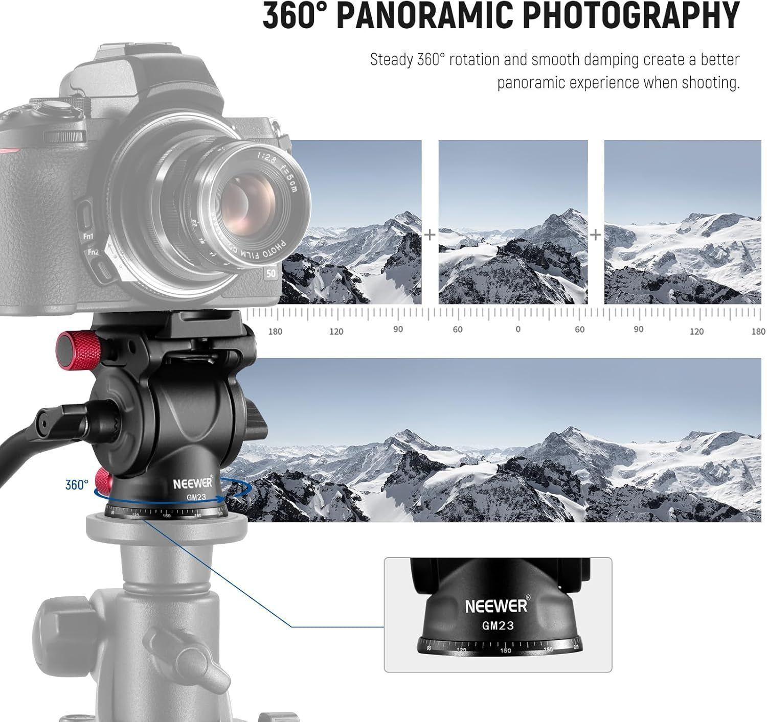 Cabezal Fluido Neewer GM23 con Mango y Liberación Arca-7