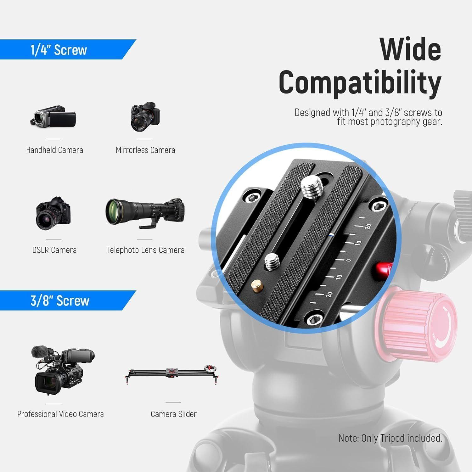 Tripode Video Neewer TP-M200 200cm con Cabezal Fluido-4