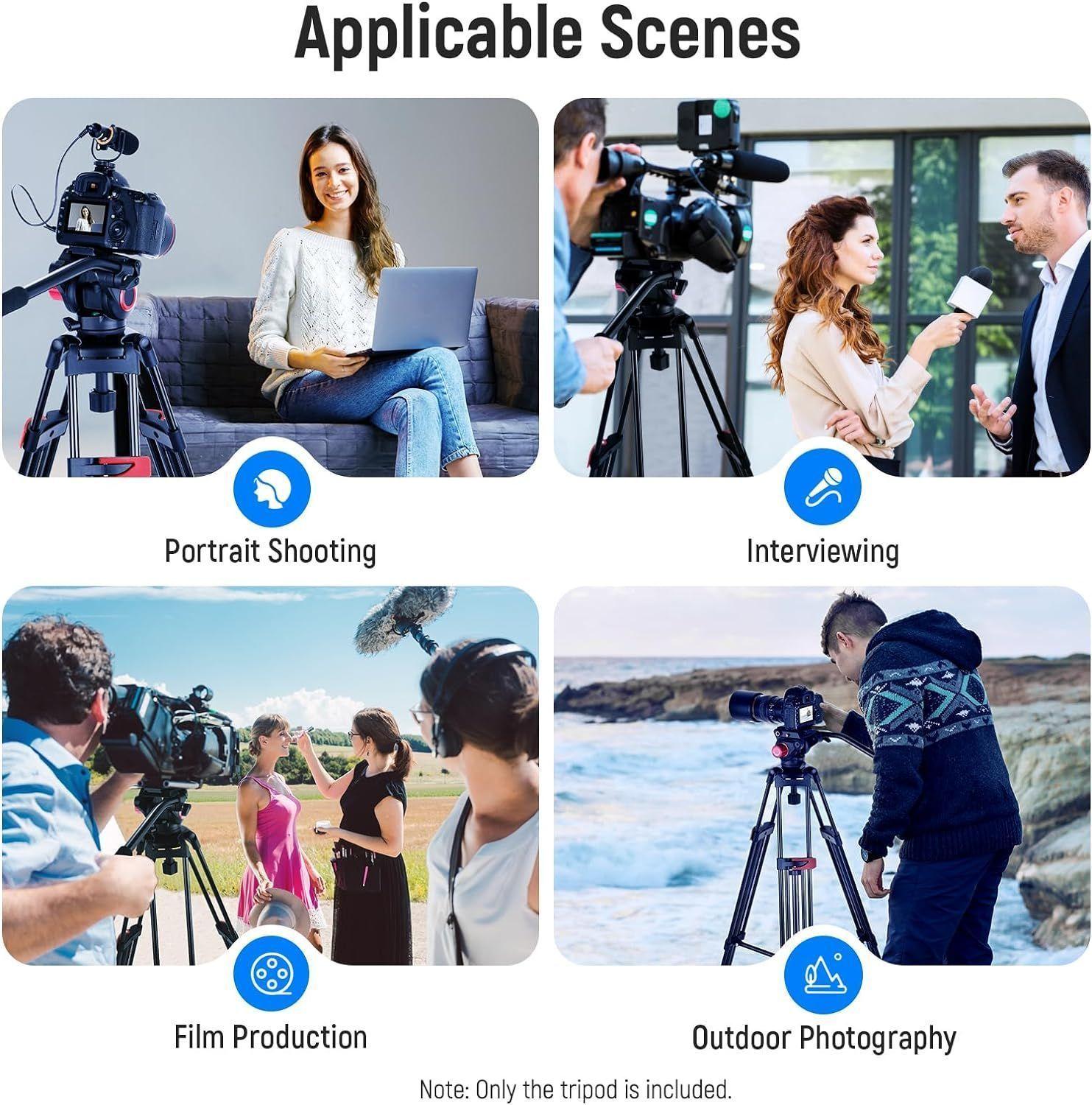 Tripode Video Neewer TP-M200 200cm con Cabezal Fluido-7