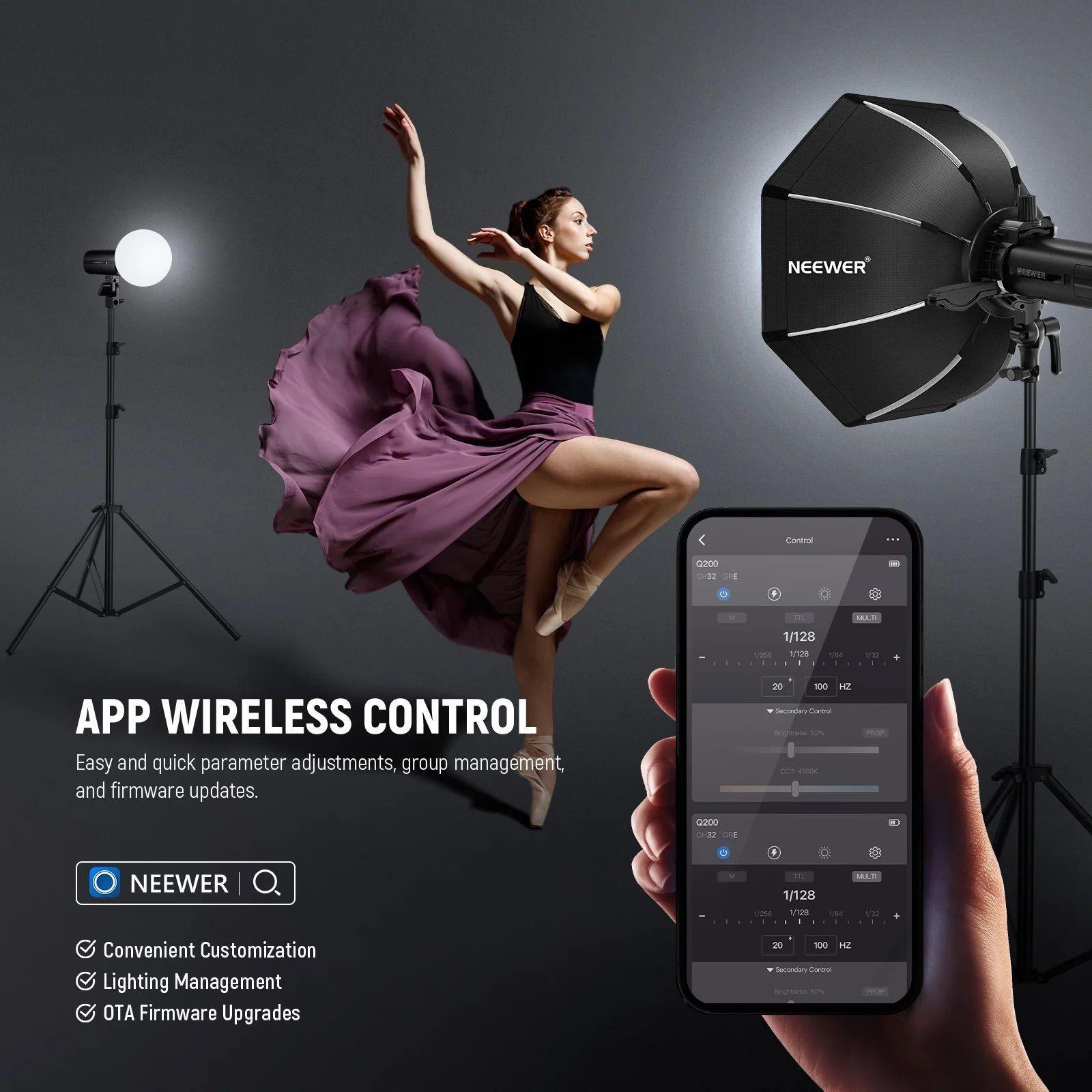 Flash para exteriores Neewer Q200 de 200 W-4