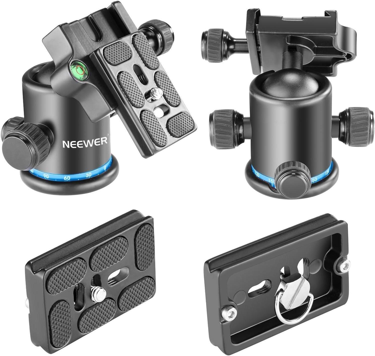 Cabezal de Bola Neewer Arca con Placa QR Azul y Negro-4