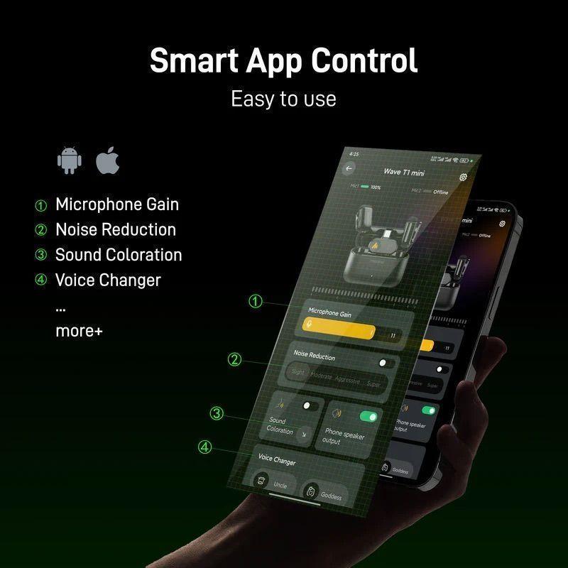 Micrófono Lavalier Maono Wave T1 Mini Doble USB-C-7