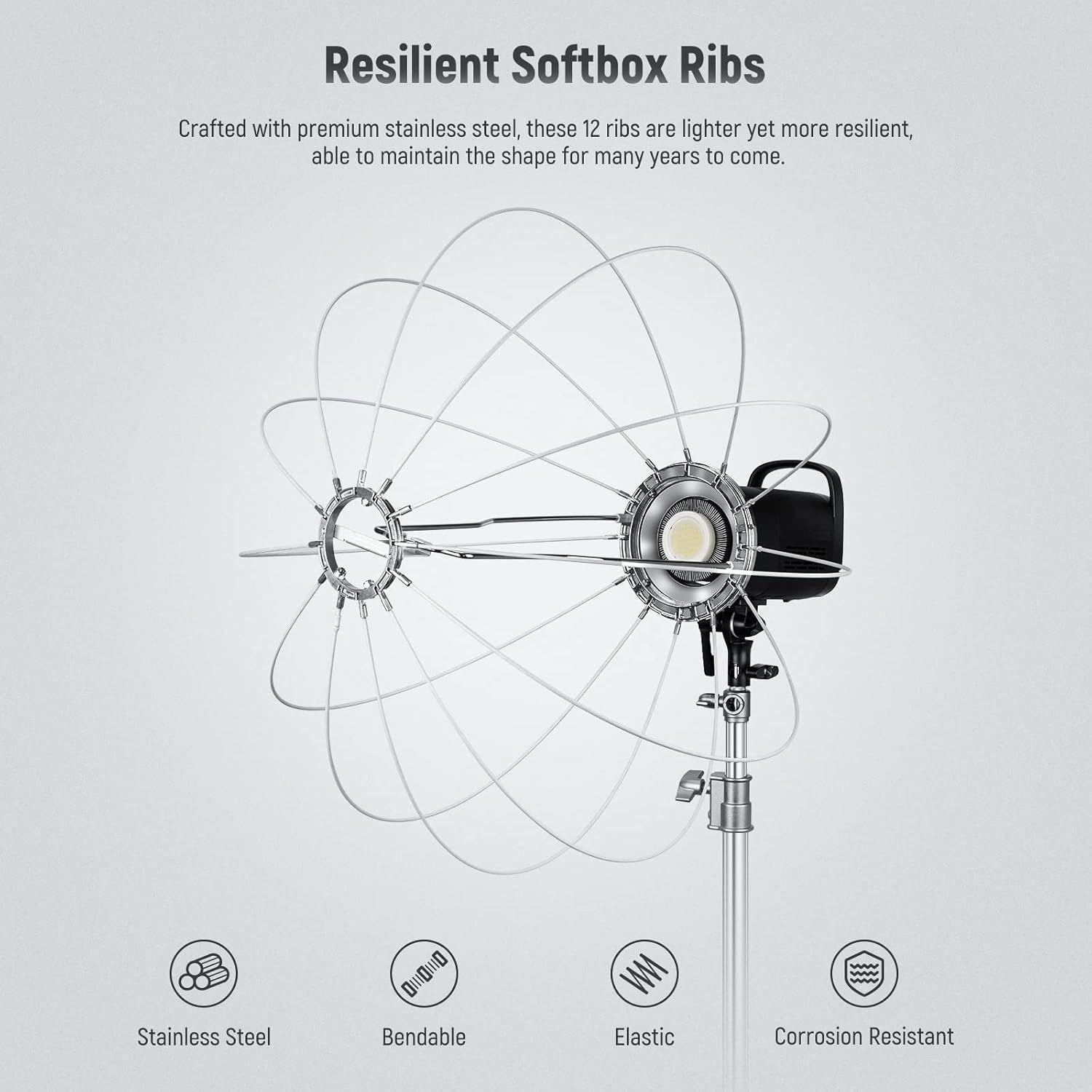 Softbox Linterna Neewer NS65L 65 cm con Montura Bowens-5