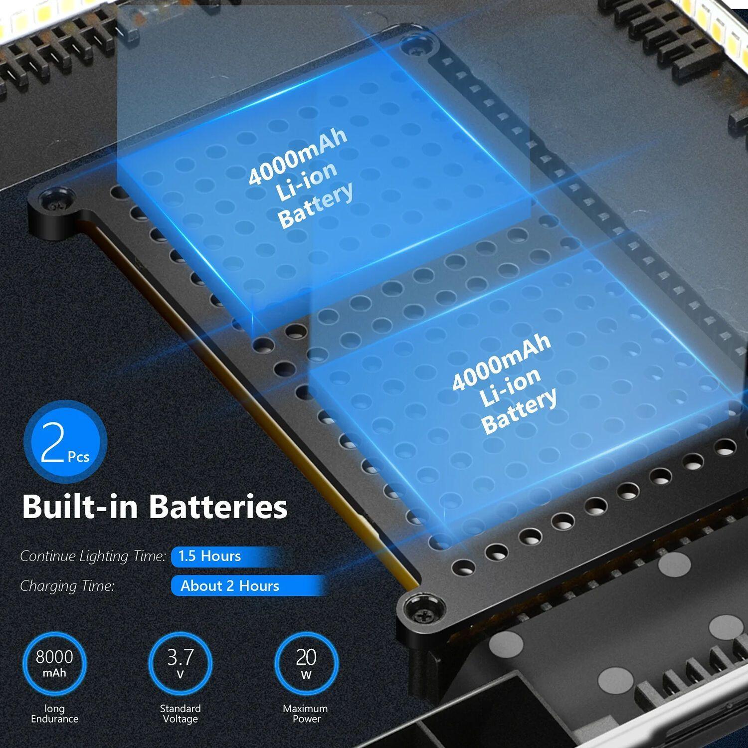 Kit de Panel Neewer NL-192AI de Luz LED Bicolor-2