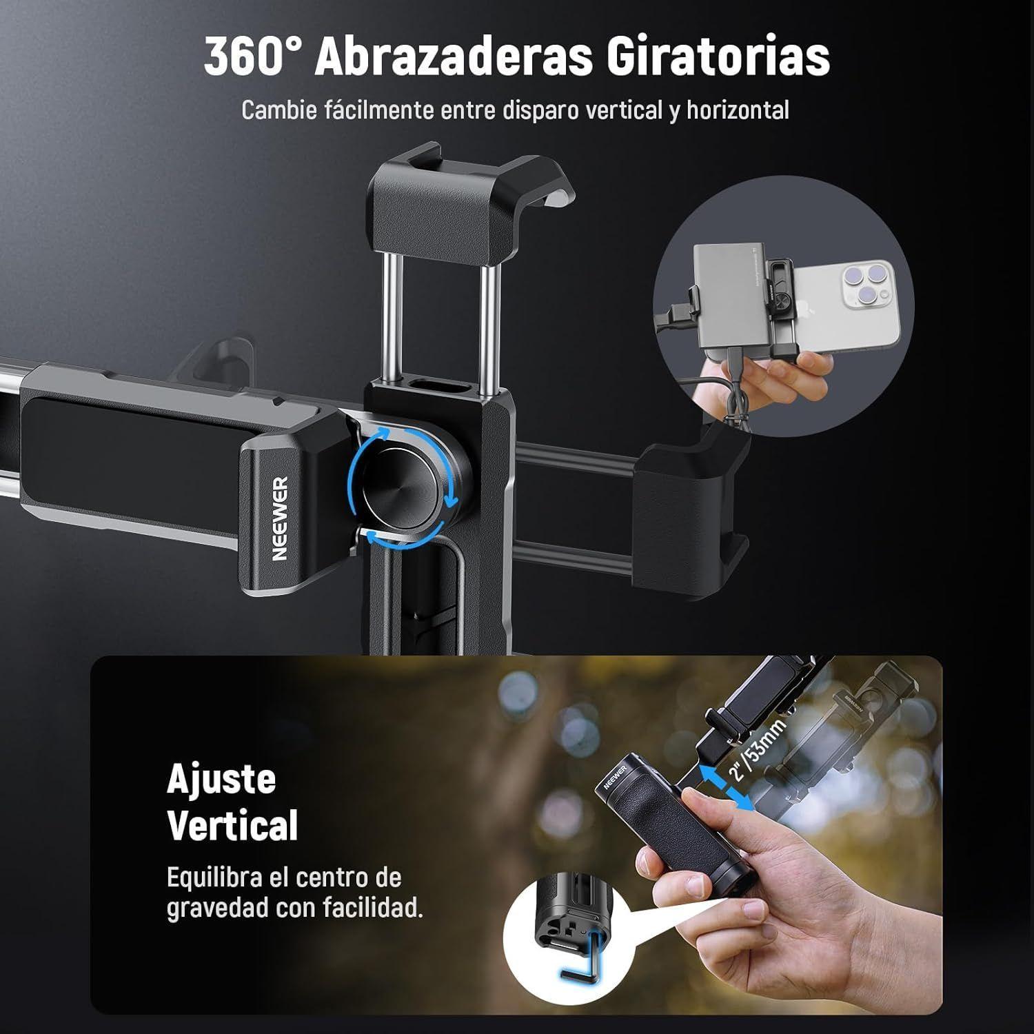 Mango Bluetooth Neewer PA028E con Soporte y Monturas-5