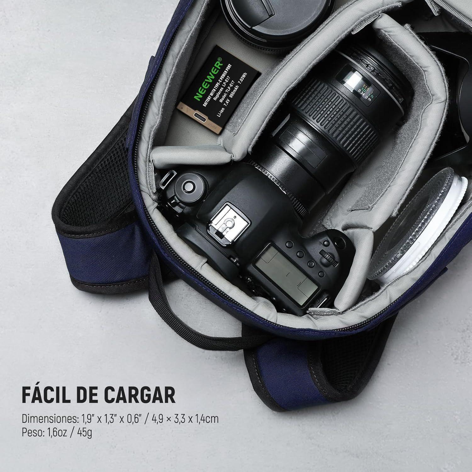 Batería USB-C Recargable Neewer LP-E17 7,4V 950mAh-3