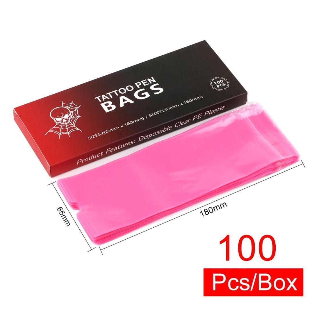Fundas Desechables Para Maquinas Pen Tatuaje 100 U 18x6,5cm - Azul-1