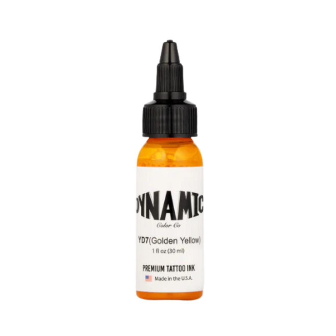 Tinta De Tatuaje Dynamic Golden Yellow Originales 1oz-1