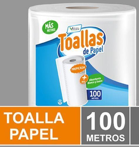 Rollo Papel Toalla nova Prepicada Absorvente 100m-1