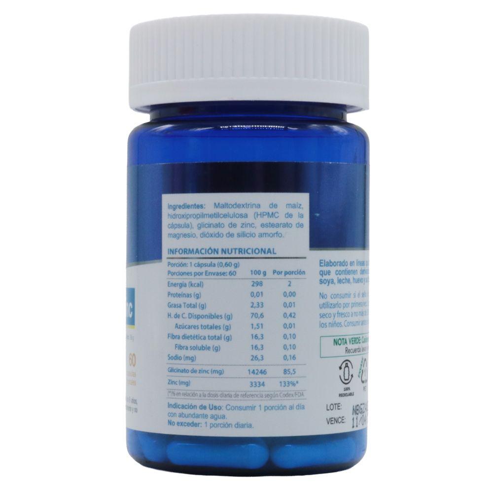 Glicinato de Zinc x60 cápsulas, Natblue-2
