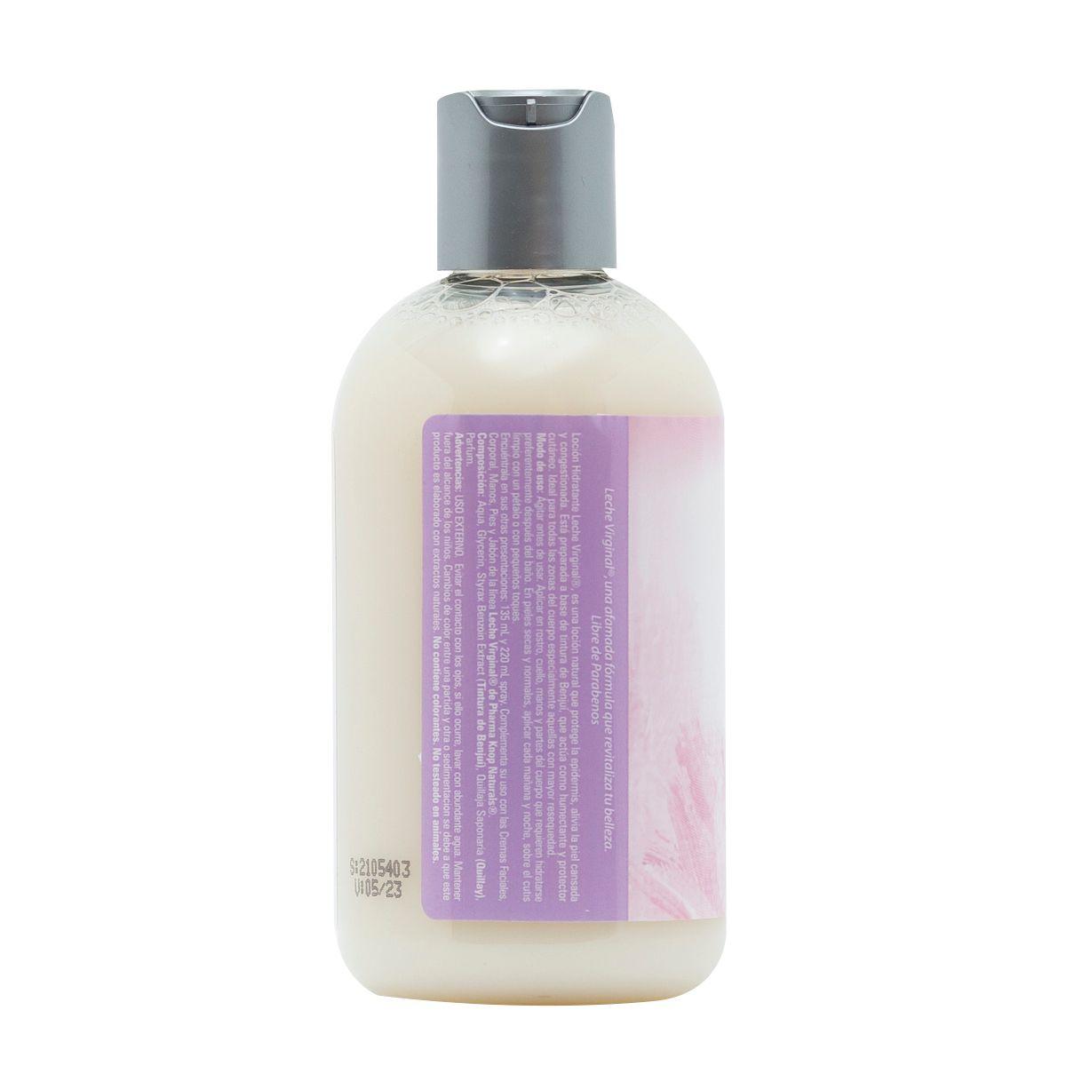 Loción Hidratante Libre Parabenos 250 Ml Leche Virginal-3