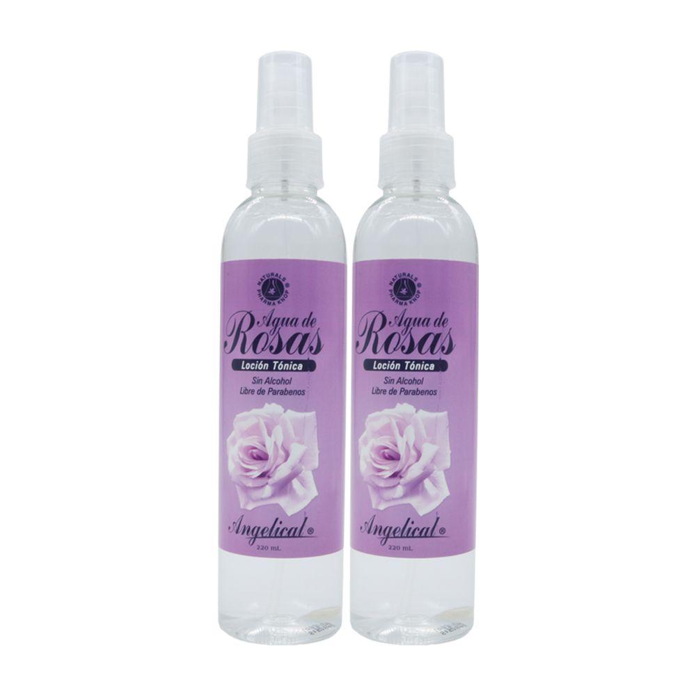 Pack Angelical® Agua de Rosas sin alcohol 220 mL 2un + Bolsa-2